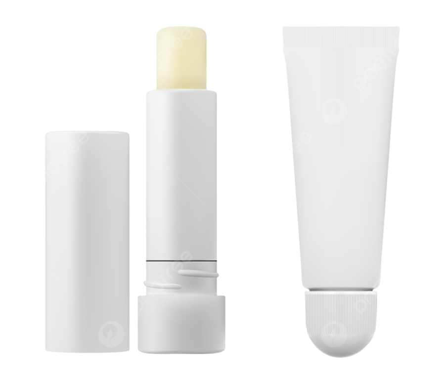 a white tube with an empty tube next to it