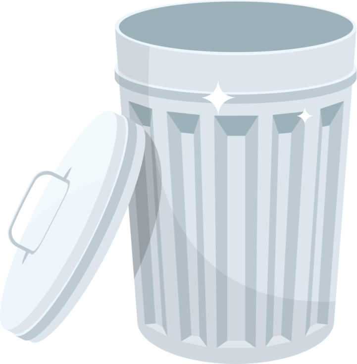 a trash can with a lid
