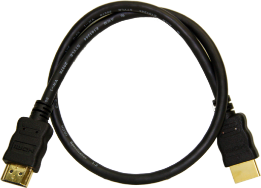 a black usb cable with gold connectors