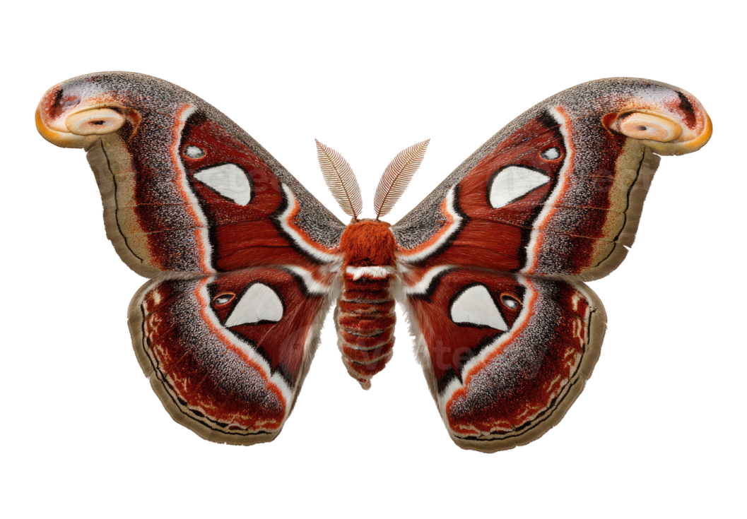 the underside of a moth