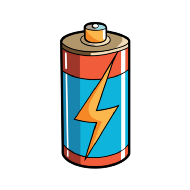 an illustration of a battery