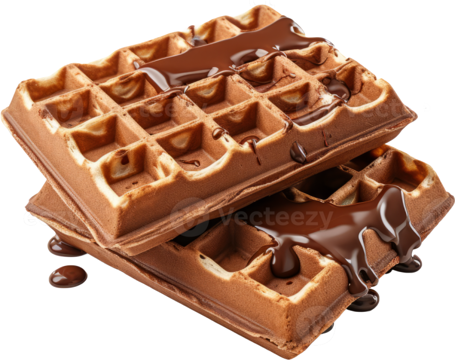 two was of chocolate on a white background