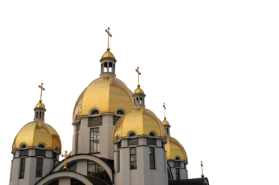 a large building with a golden dome on top