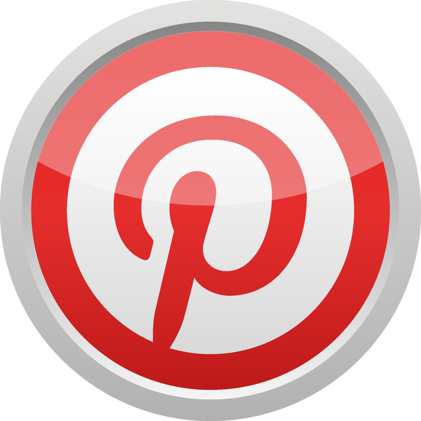 a red and white pin icon