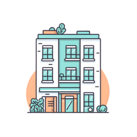 a building with plants growing out of it