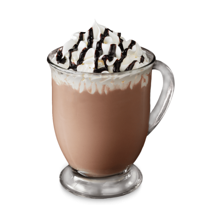 a cup of hot chocolate topped with whipped cream