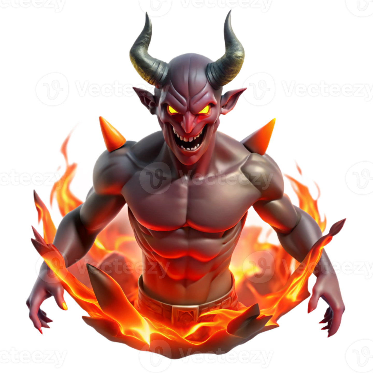 an image of a demon in flames