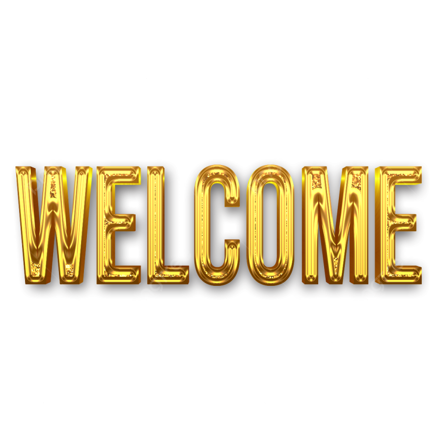 a golden welcome sign with the word welcome
