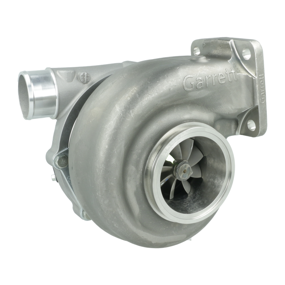 A turbo with the turbo inlet removed