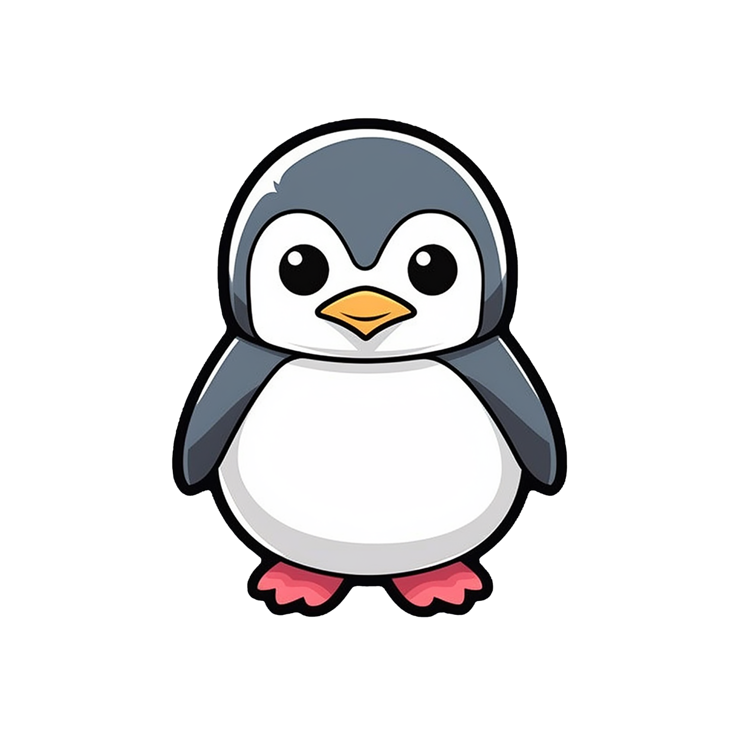 a cartoon penguin with an angry look on its face