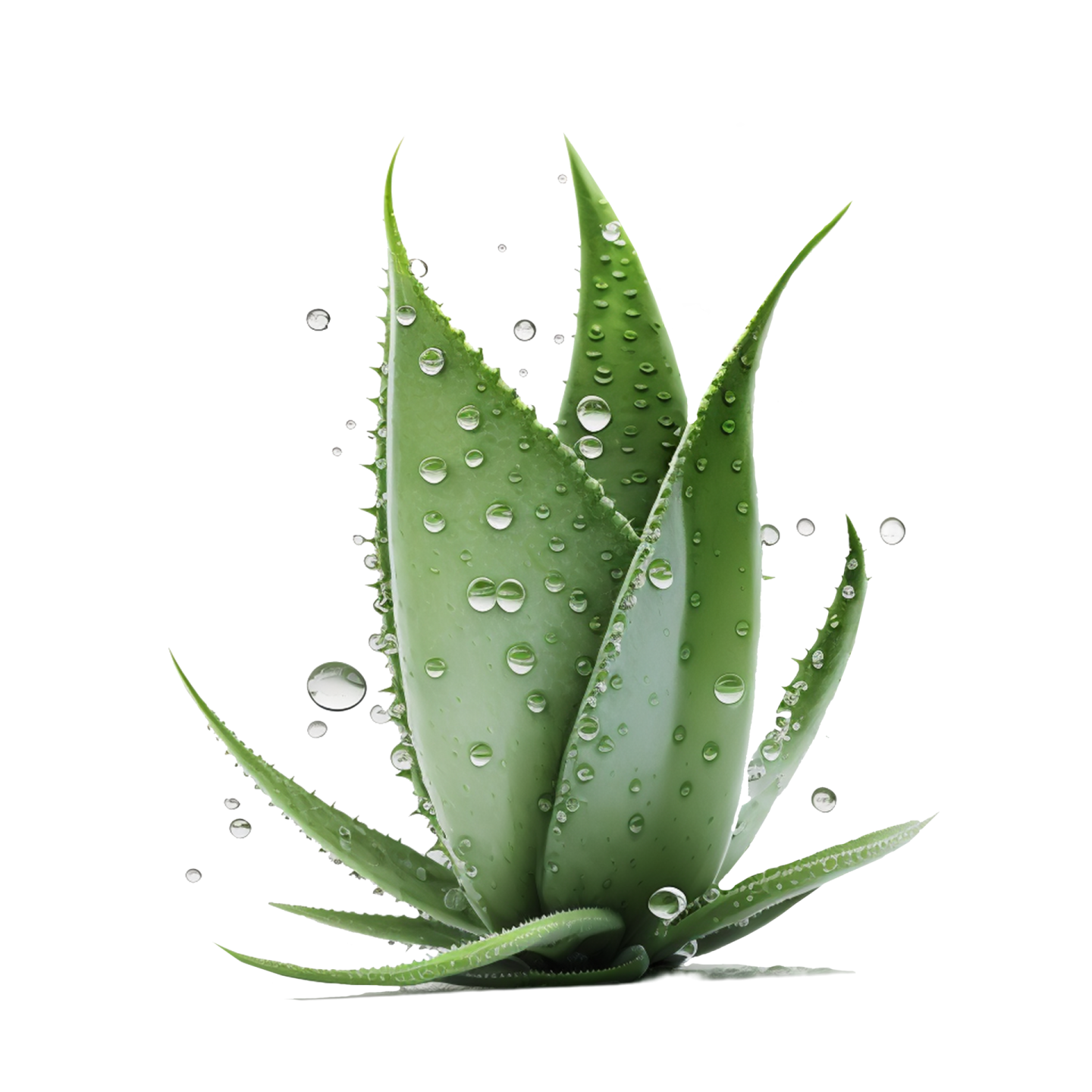 a green plant with water droplets on it