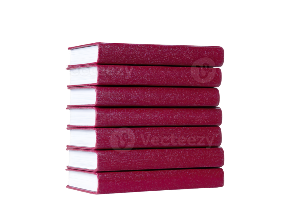 a stack of books on a white background