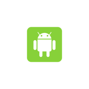 a green icon of an android