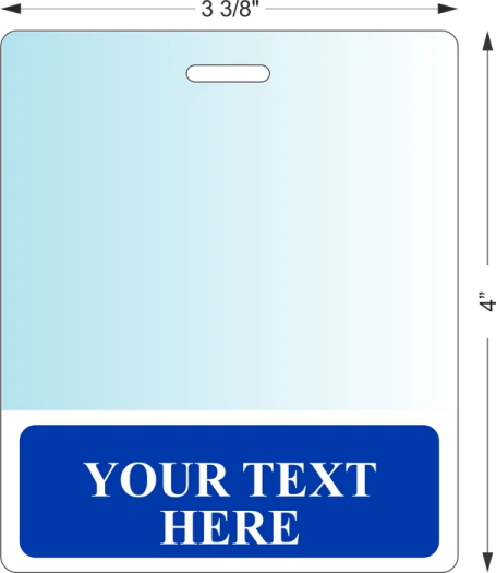 a blue and white sign with the text'your text here '