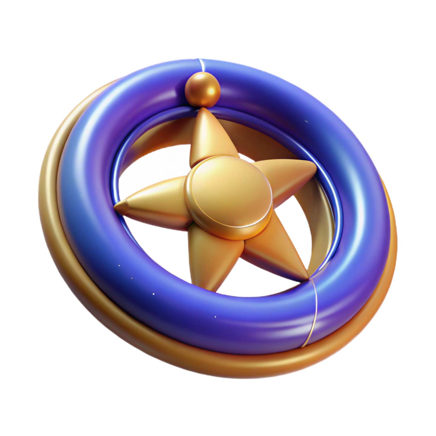 a star in the center of a ring