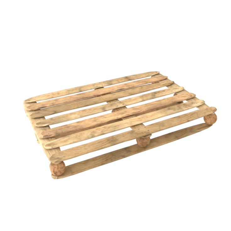 a wooden crate on a white background