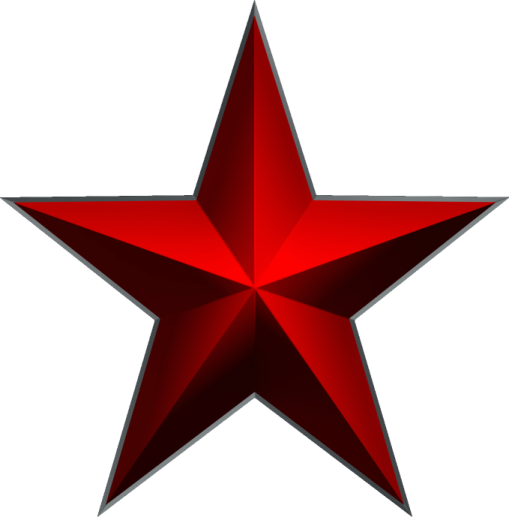 a red star on a white background