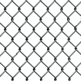 a close up view of a chain link fence