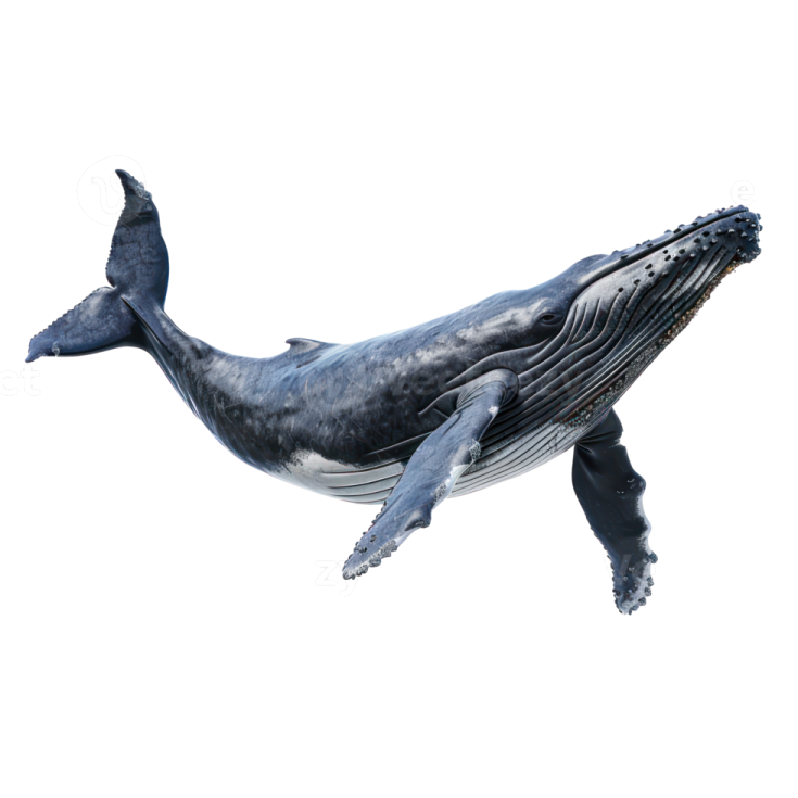a blue whale swimming in the ocean