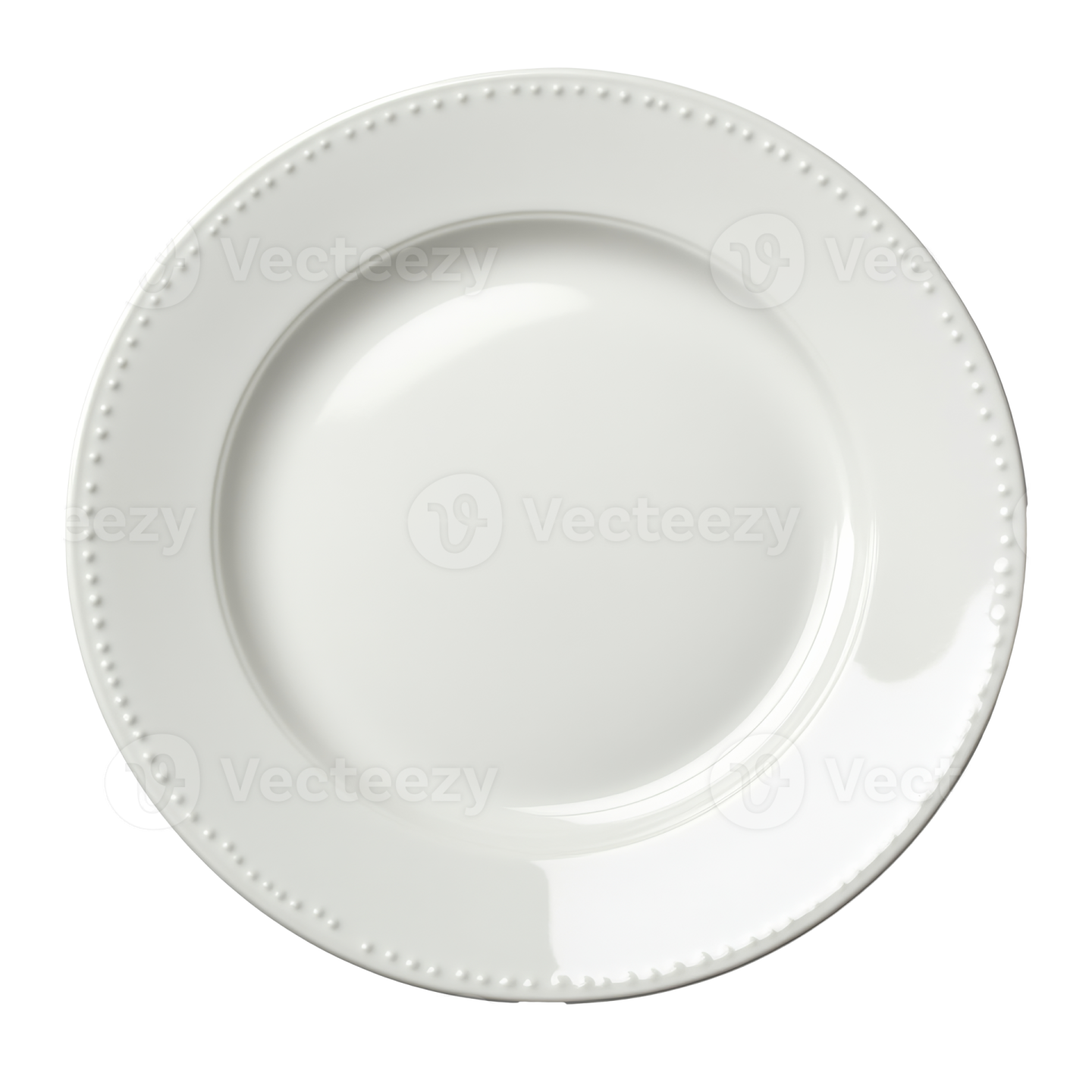 an empty white plate on a white background