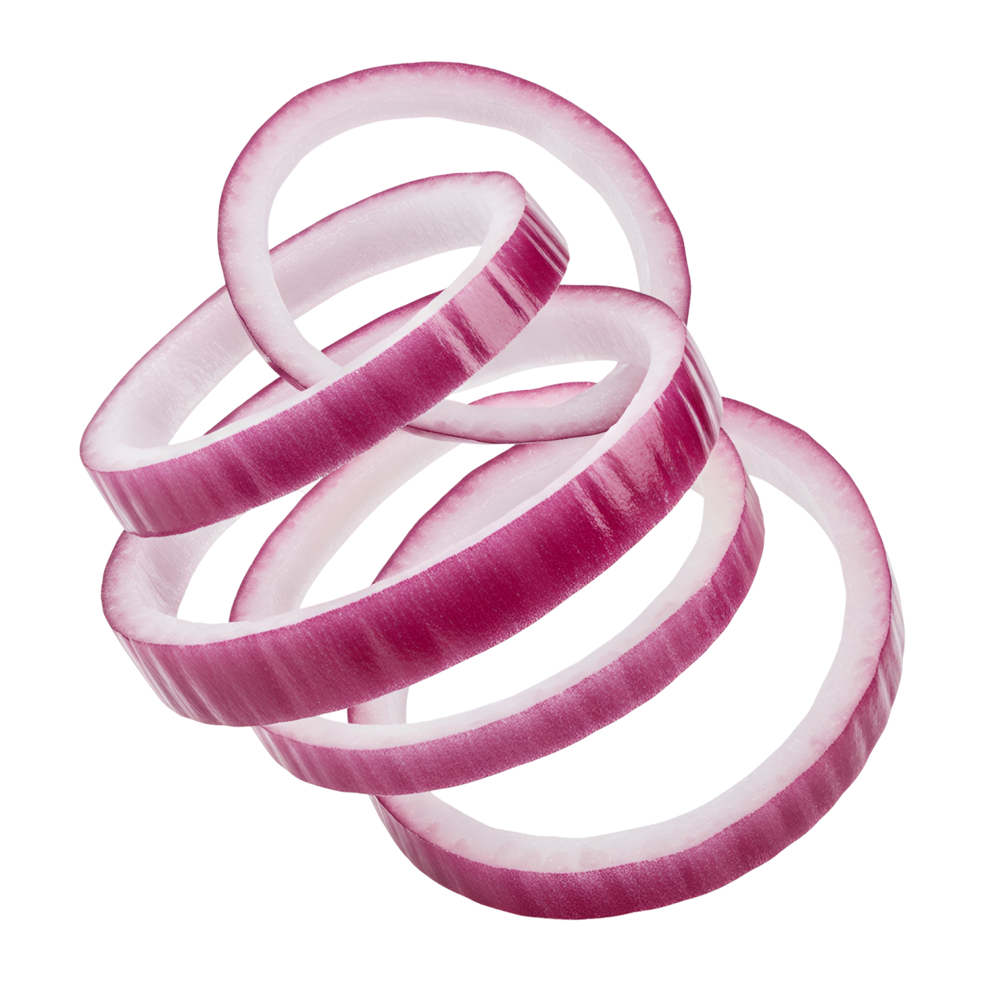 a bunch of onions on a white background