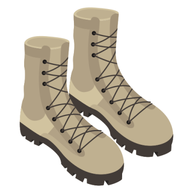 a pair of hiking boots