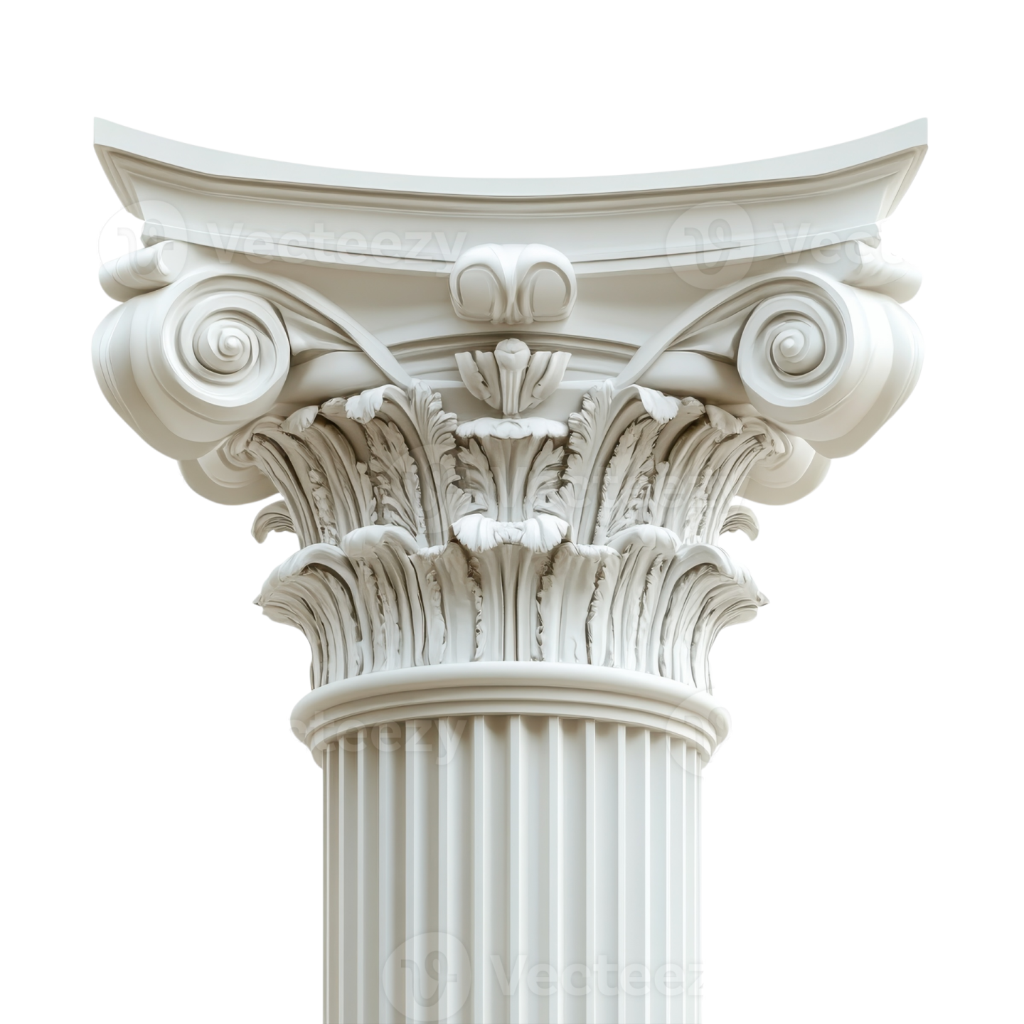 a close up view of the top of a column