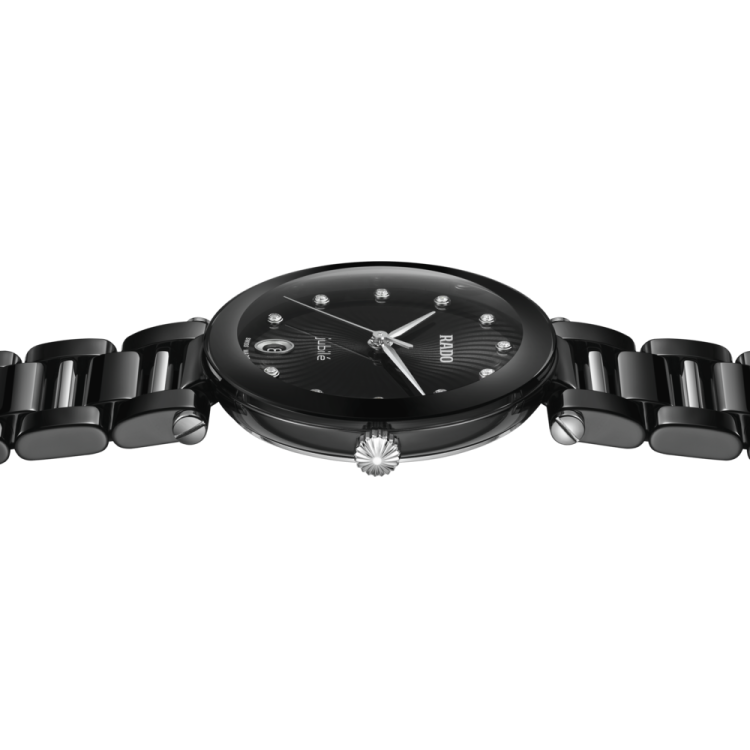 a black watch on a white background
