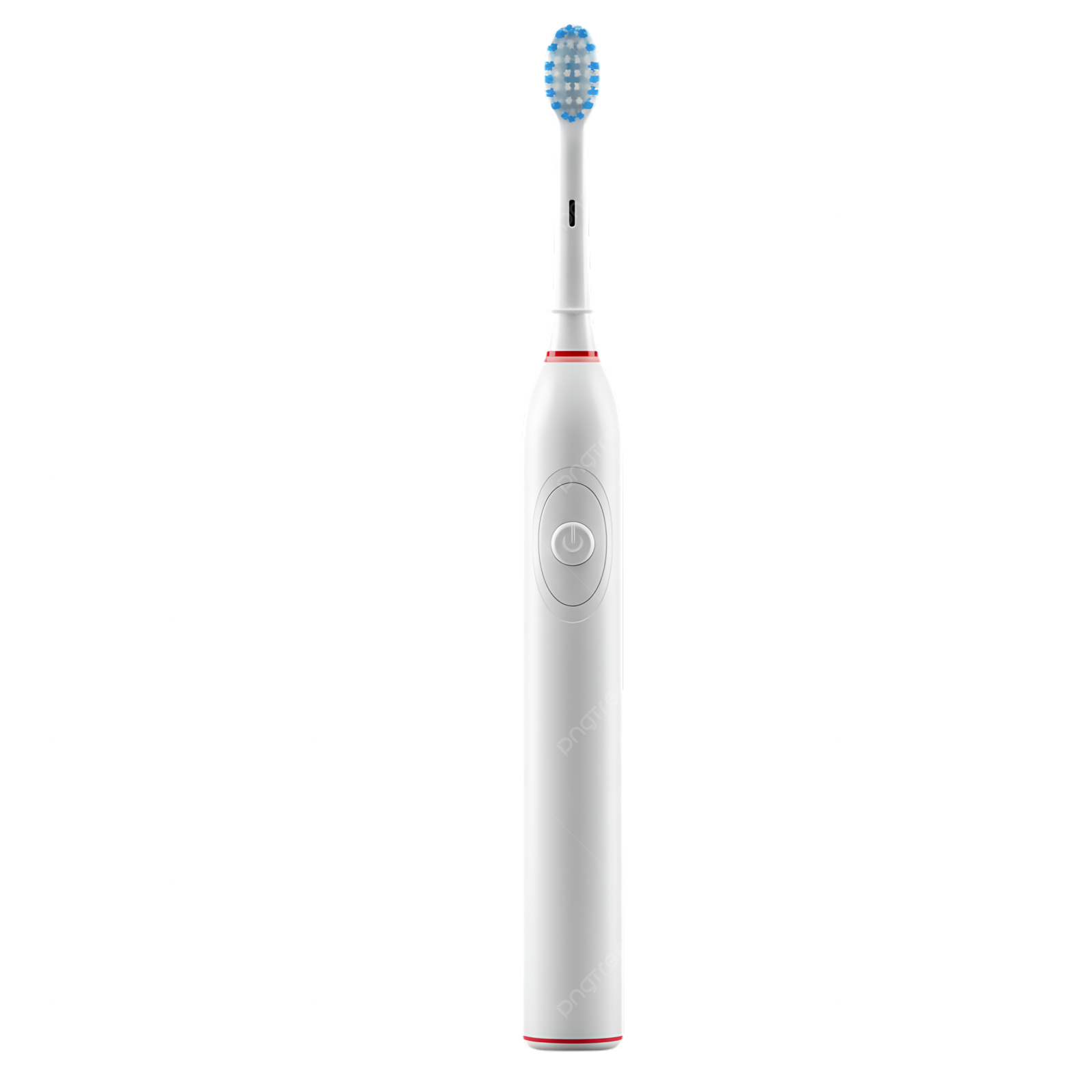 an electric toothbrush on a white background