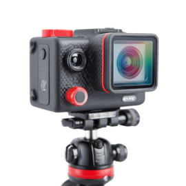 a camera with a tripod attached to it