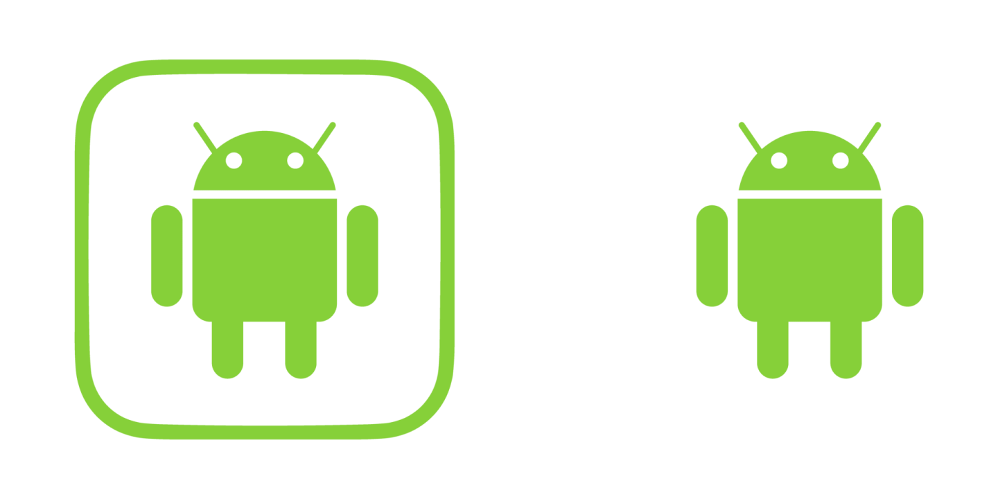 a green icon of an android