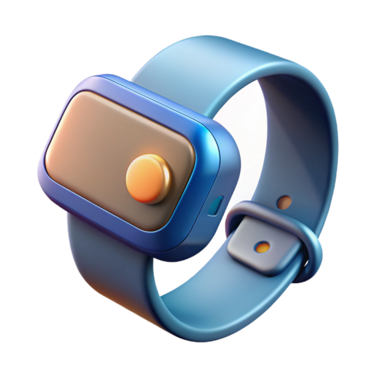 an apple watch with a blue band