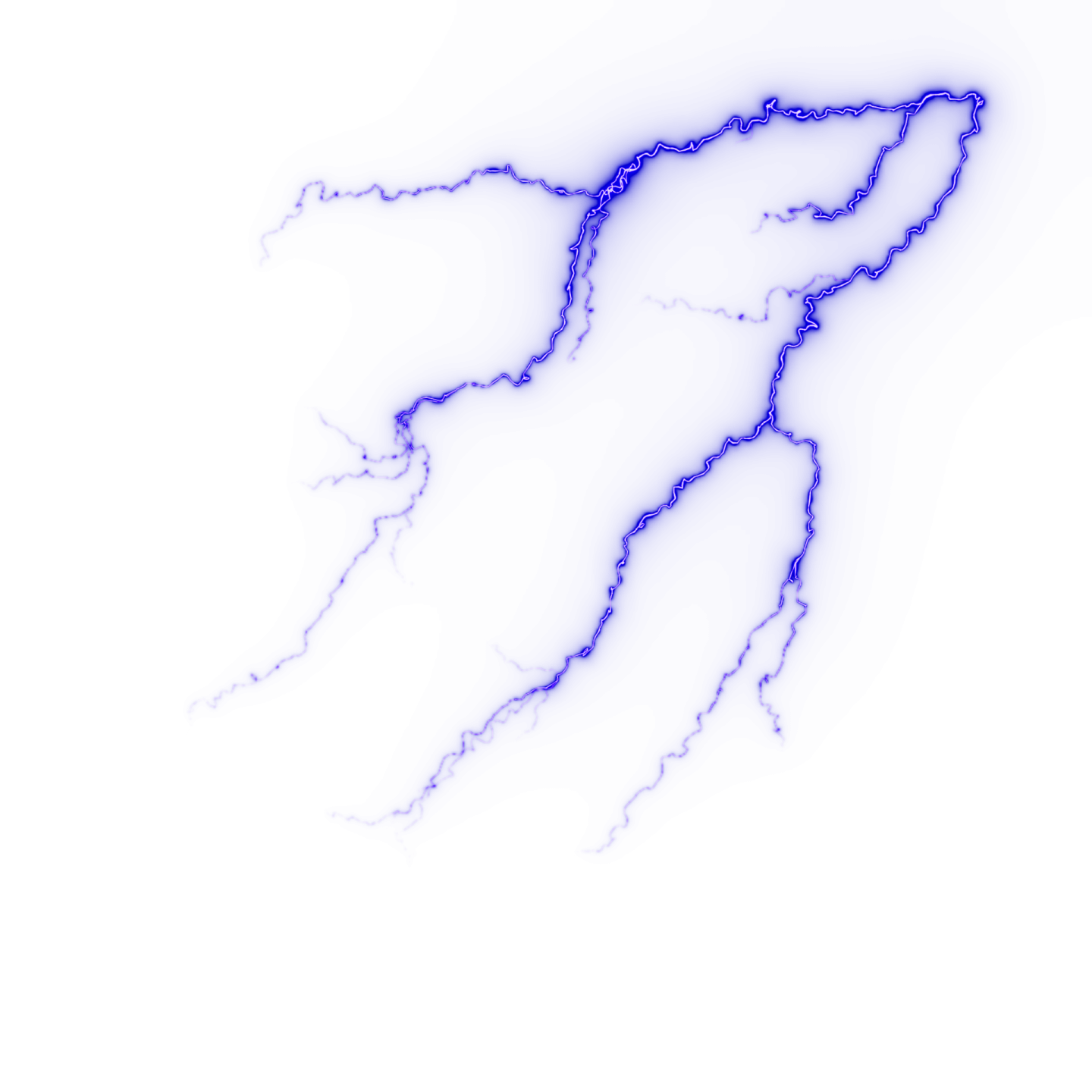 a lightning bolt on a white background