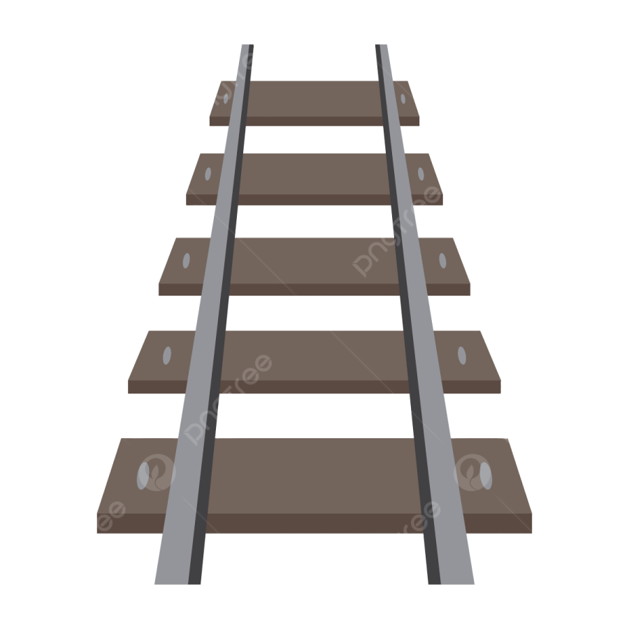 a set of wooden railroad tracks