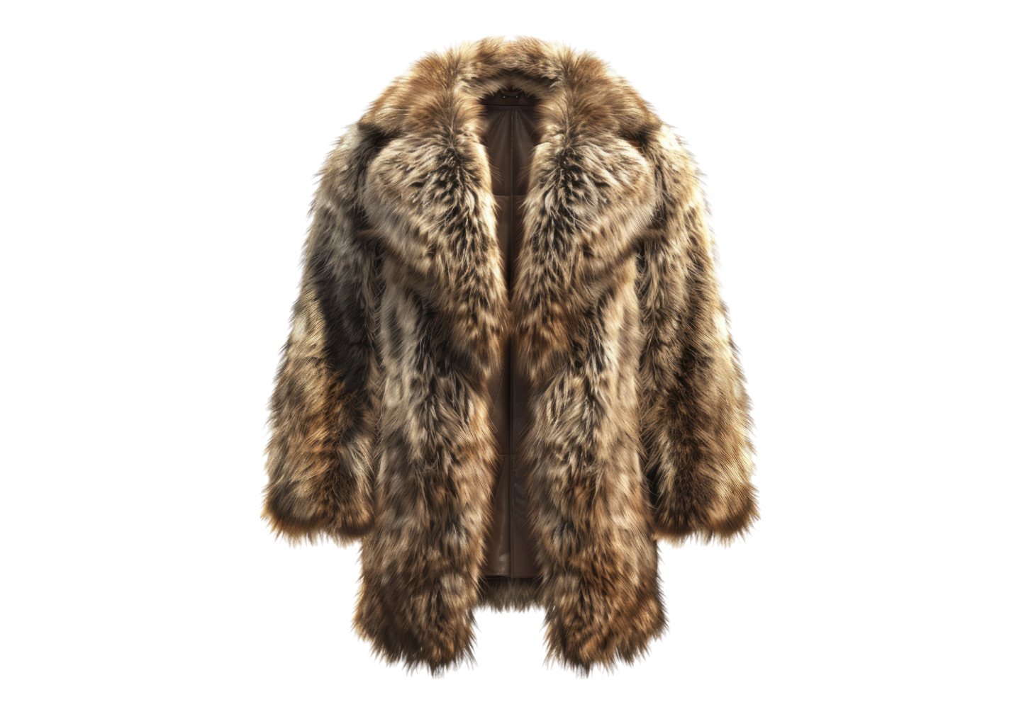 a fur coat on a white background