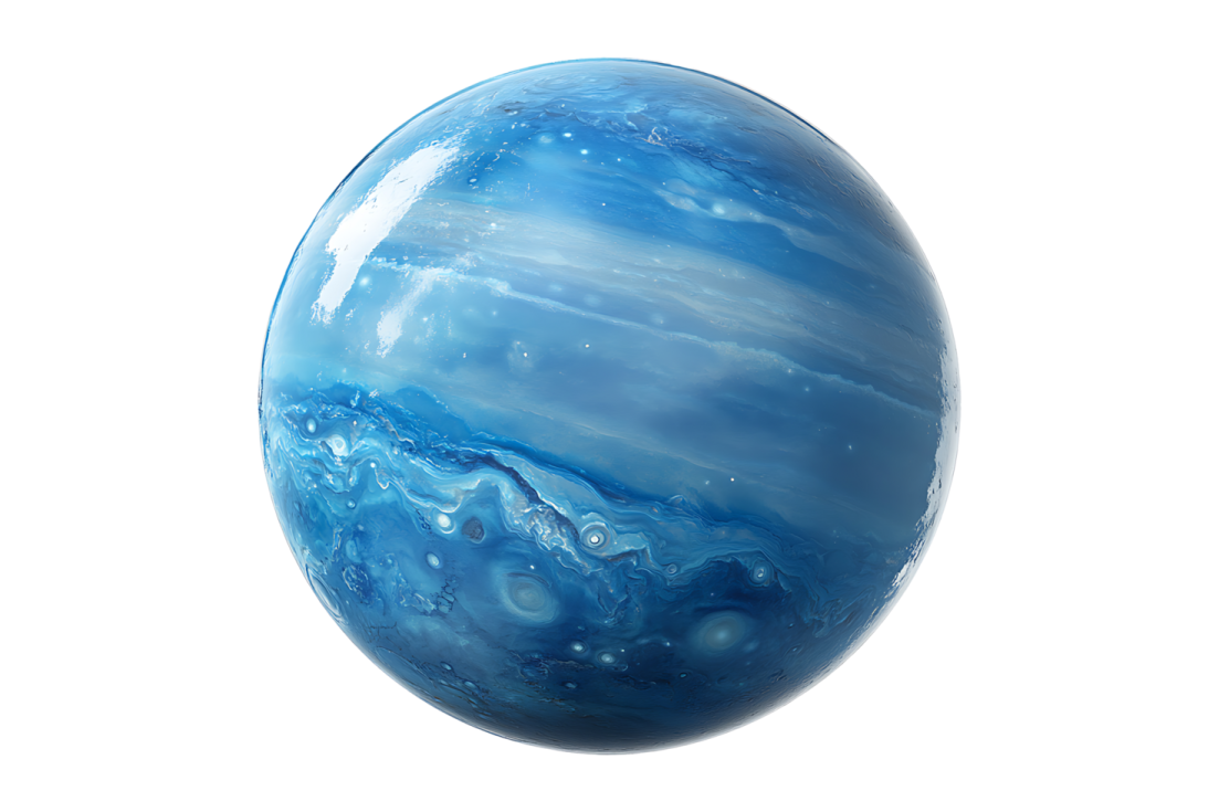 an image of a blue and white marble ball