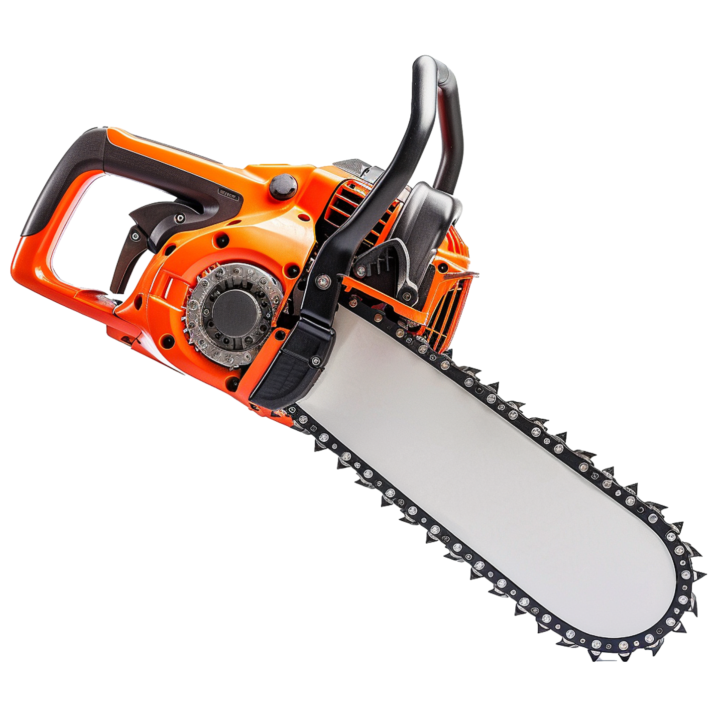 a chainsaw is shown on a white background