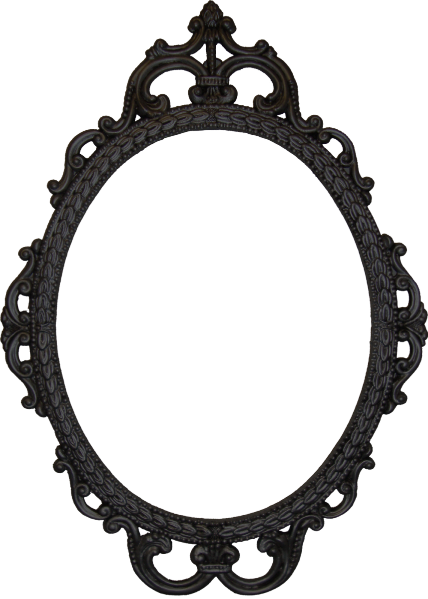 a black frame with an ornate design
