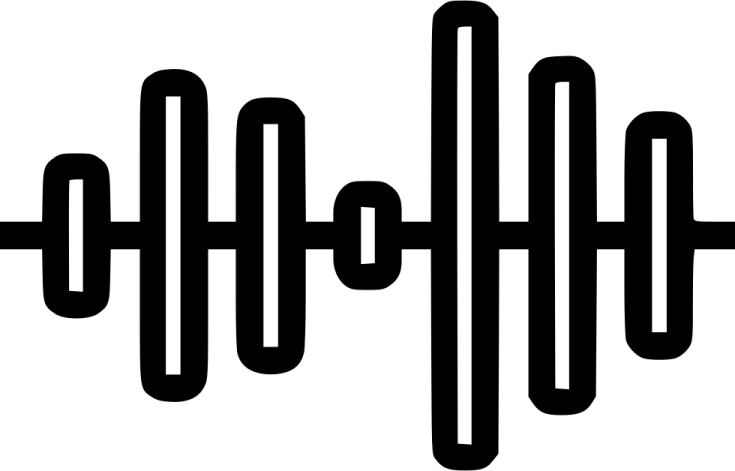a black and white sound icon