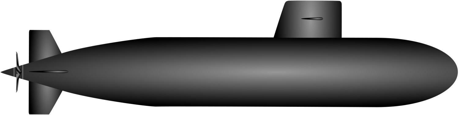 an illustration of a black submarine