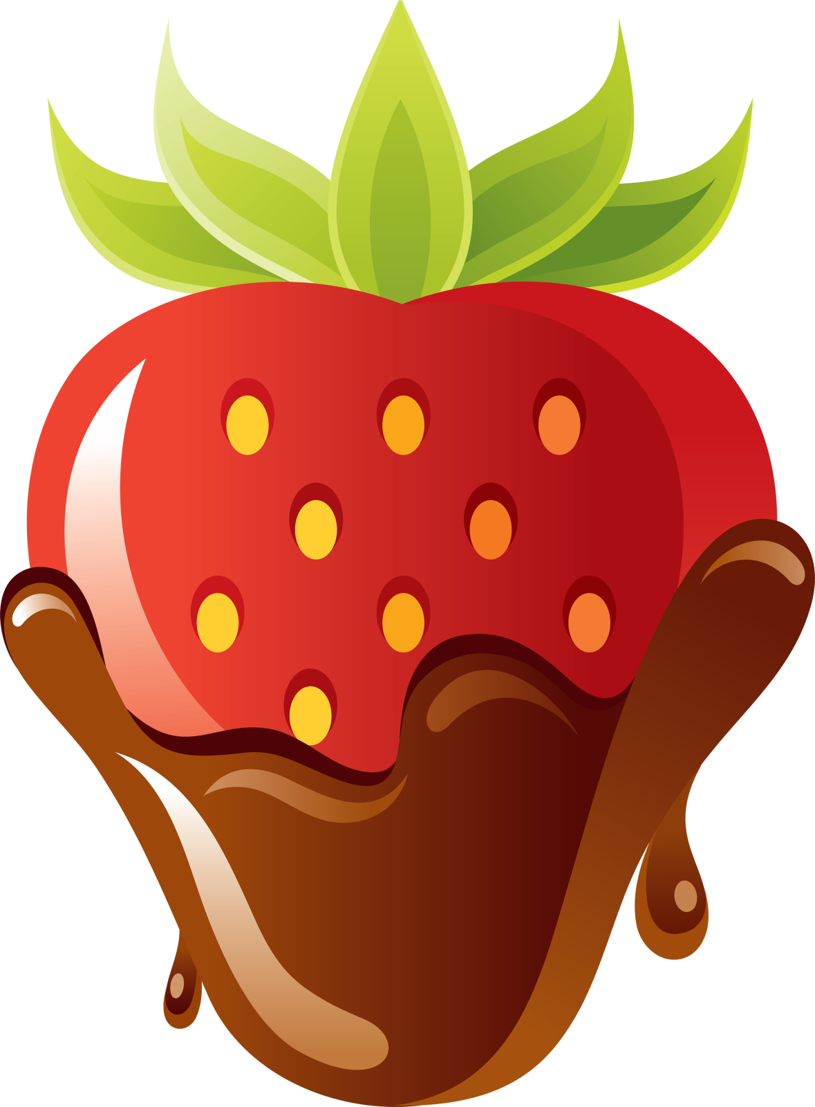 a chocolate covered strawberry clipart