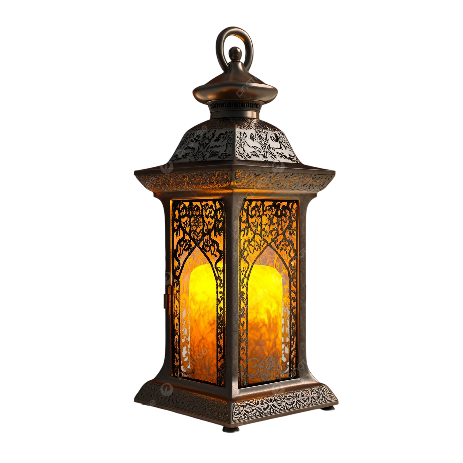 a large lantern with an intricate design on the front