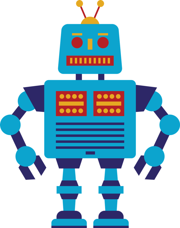 an image of a blue robot