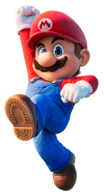 a man in a red hat and blue jeans is flying through the air