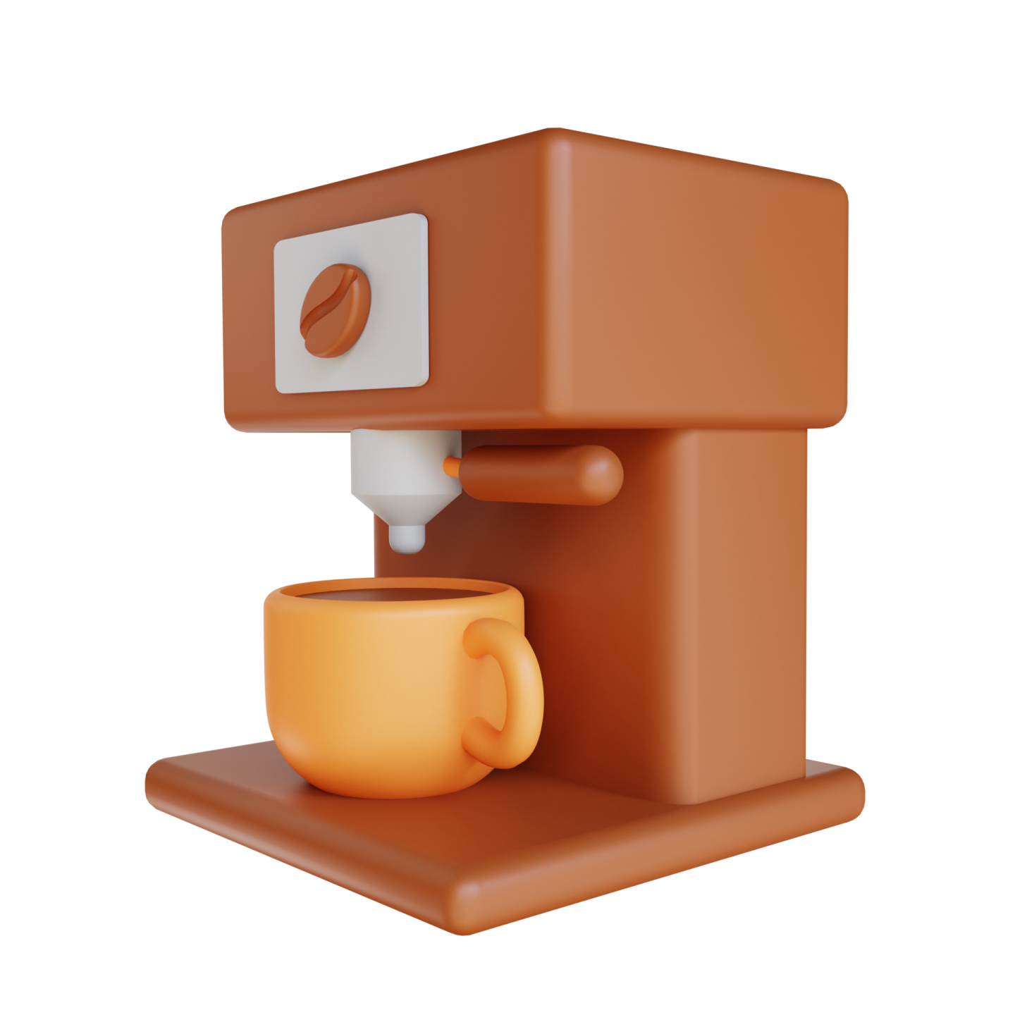 a coffee machine with a cup on it