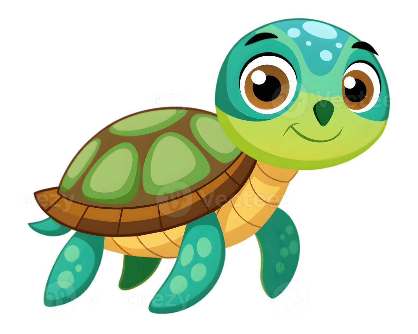 a cute turtle with big eyes