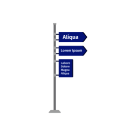 a street sign with two arrows pointing in different directions