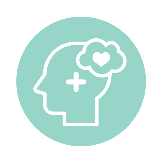the silhouette of a man with a heart in his head