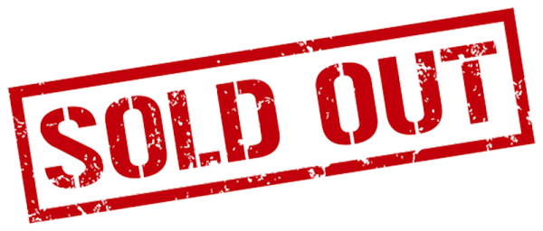 a red stamp with the word sold out