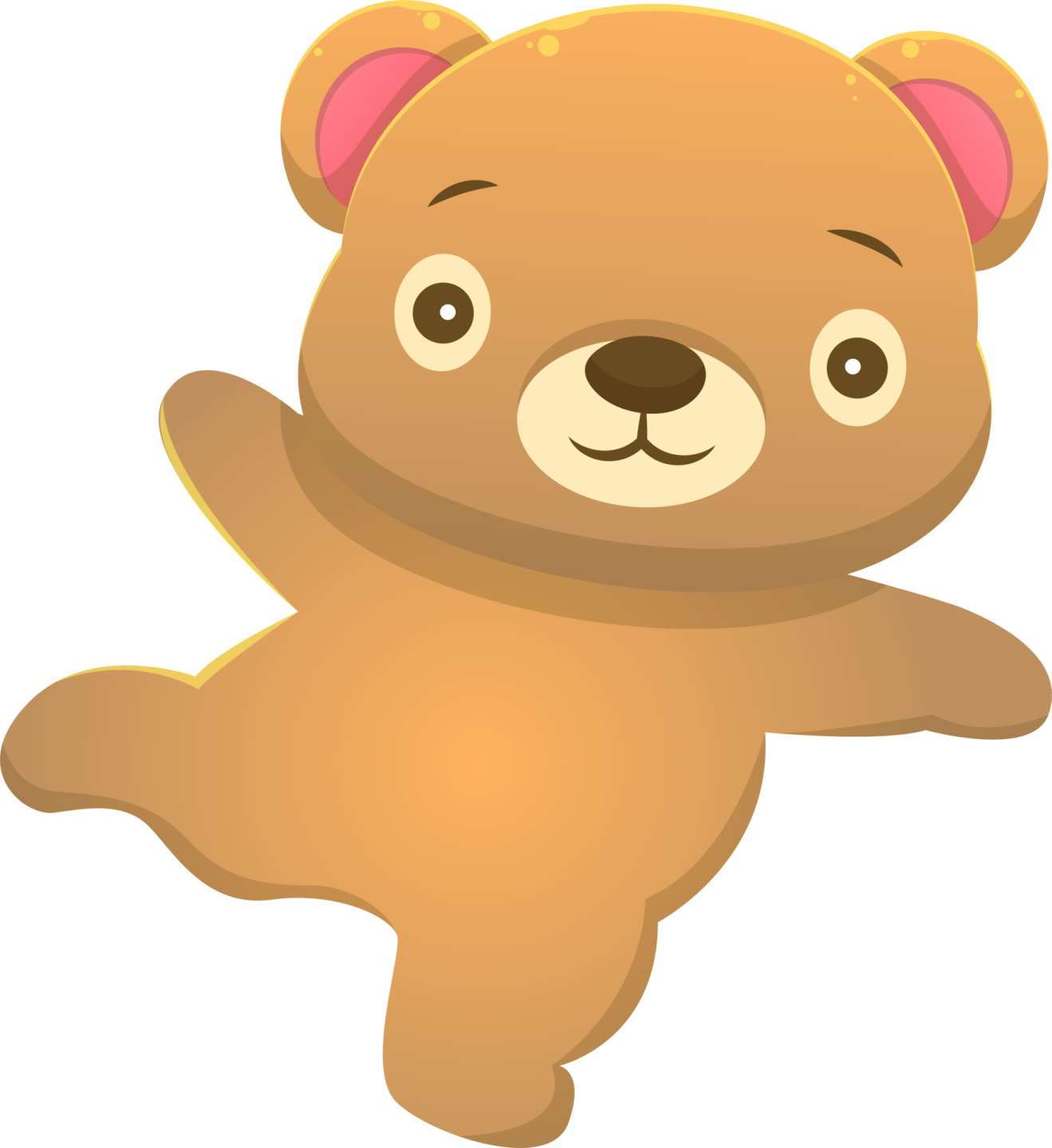 a brown teddy bear is standing on its hinds